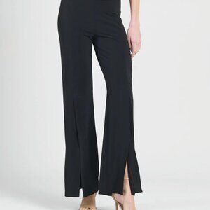Clara Sun Woo Kick Front High Slit Pant - Black